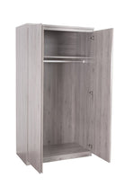 Jupiter 2 Door Wardrobe - Grey Oak - BedHut