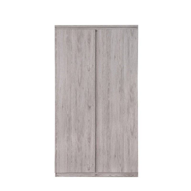 Jupiter 2 Door Wardrobe - Grey Oak - BedHut