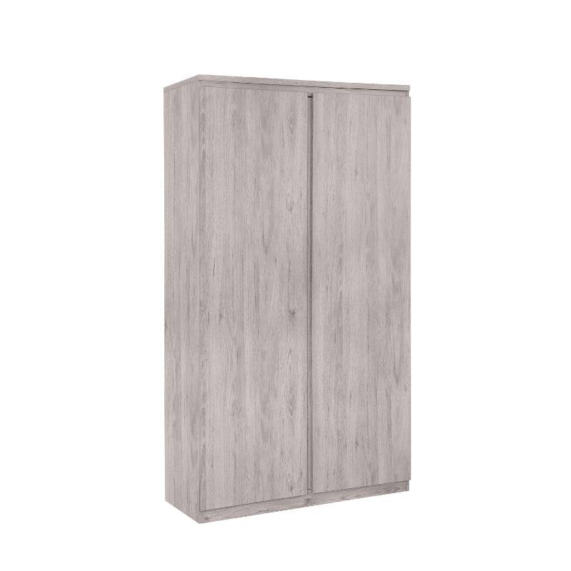 Jupiter 2 Door Wardrobe - Grey Oak - BedHut