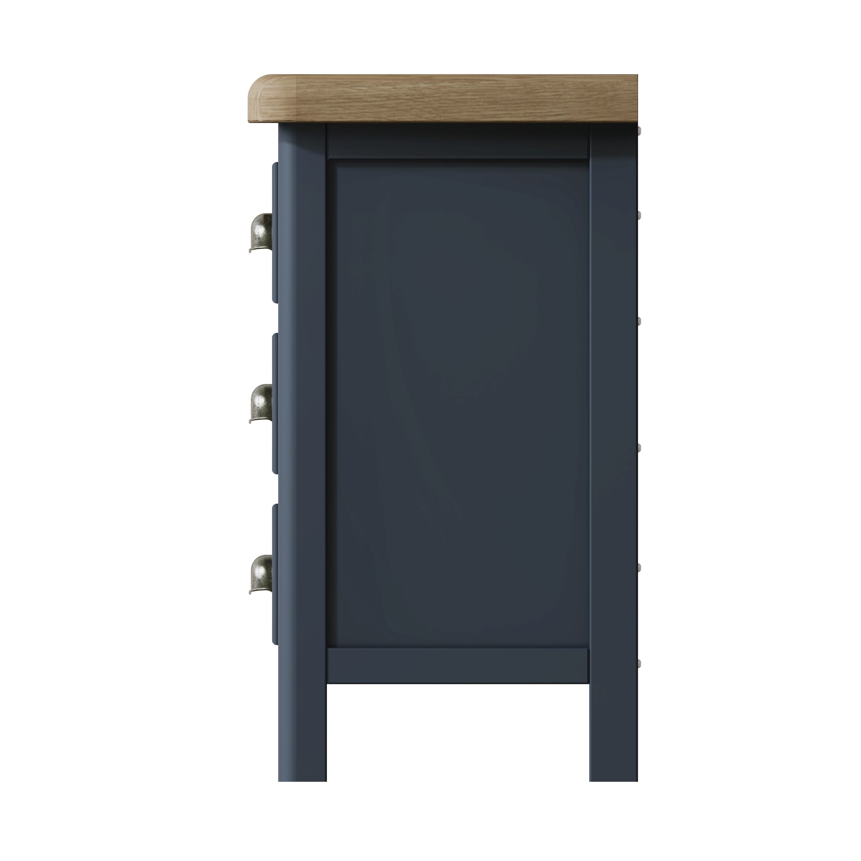Atlantic 3 Drawer Bedside Cabinet - Blue - BedHut