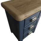 Atlantic 3 Drawer Bedside Cabinet - Blue - BedHut