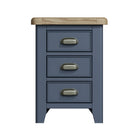 Atlantic 3 Drawer Bedside Cabinet - Blue - BedHut