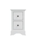 Starlight 2 Drawer Bedside - White - BedHut