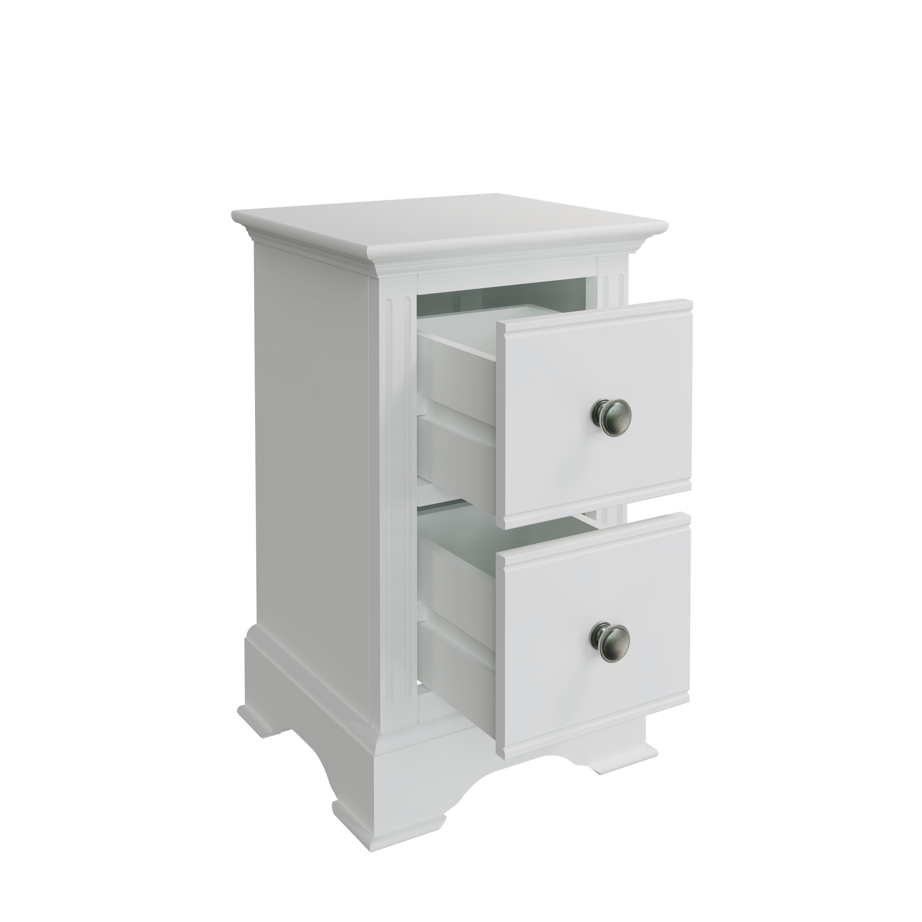 Starlight 2 Drawer Bedside - White - BedHut