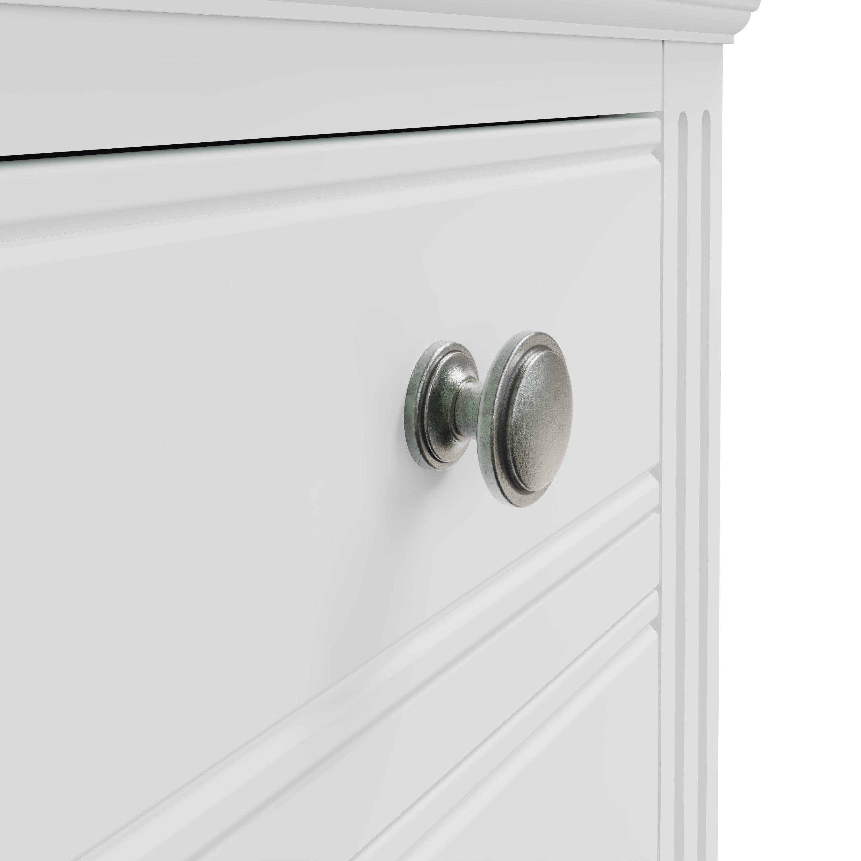 Starlight 3 Drawer Bedside - White - BedHut