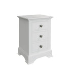 Starlight 3 Drawer Bedside - White - BedHut