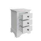 Starlight 3 Drawer Bedside - White - BedHut