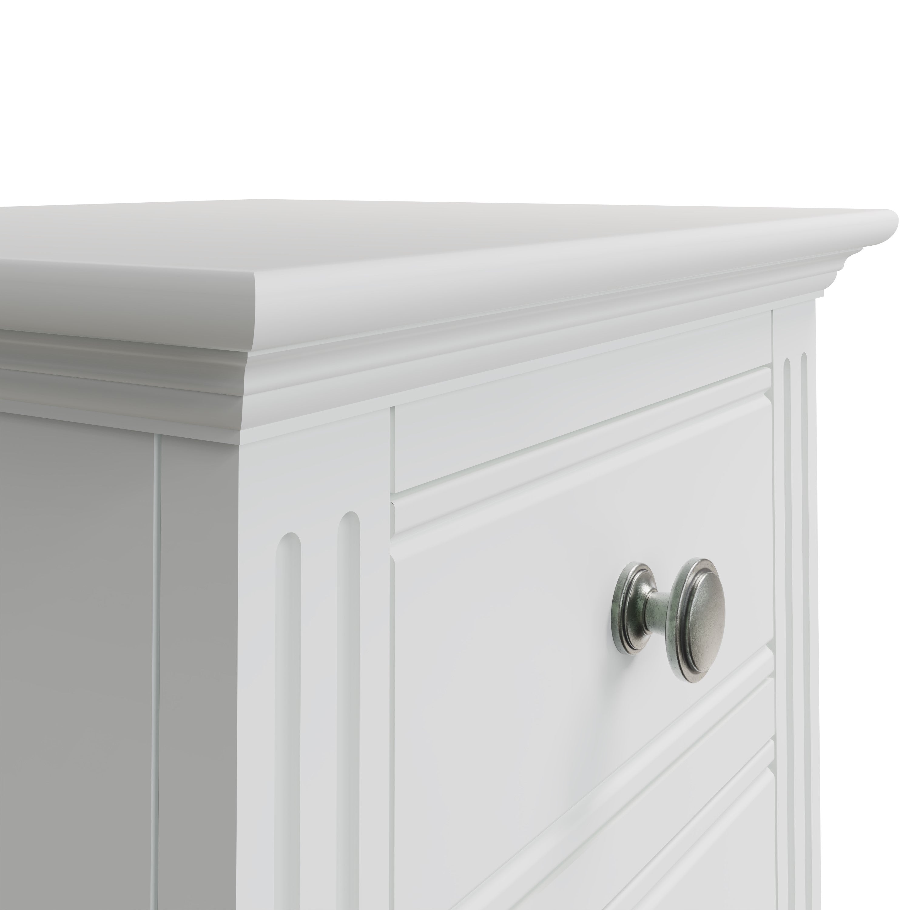 Starlight 3 Drawer Bedside - White - BedHut
