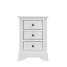 Starlight 3 Drawer Bedside - White - BedHut