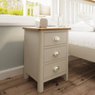 Stockholm 3 Drawer Bedside - Dove Grey - BedHut