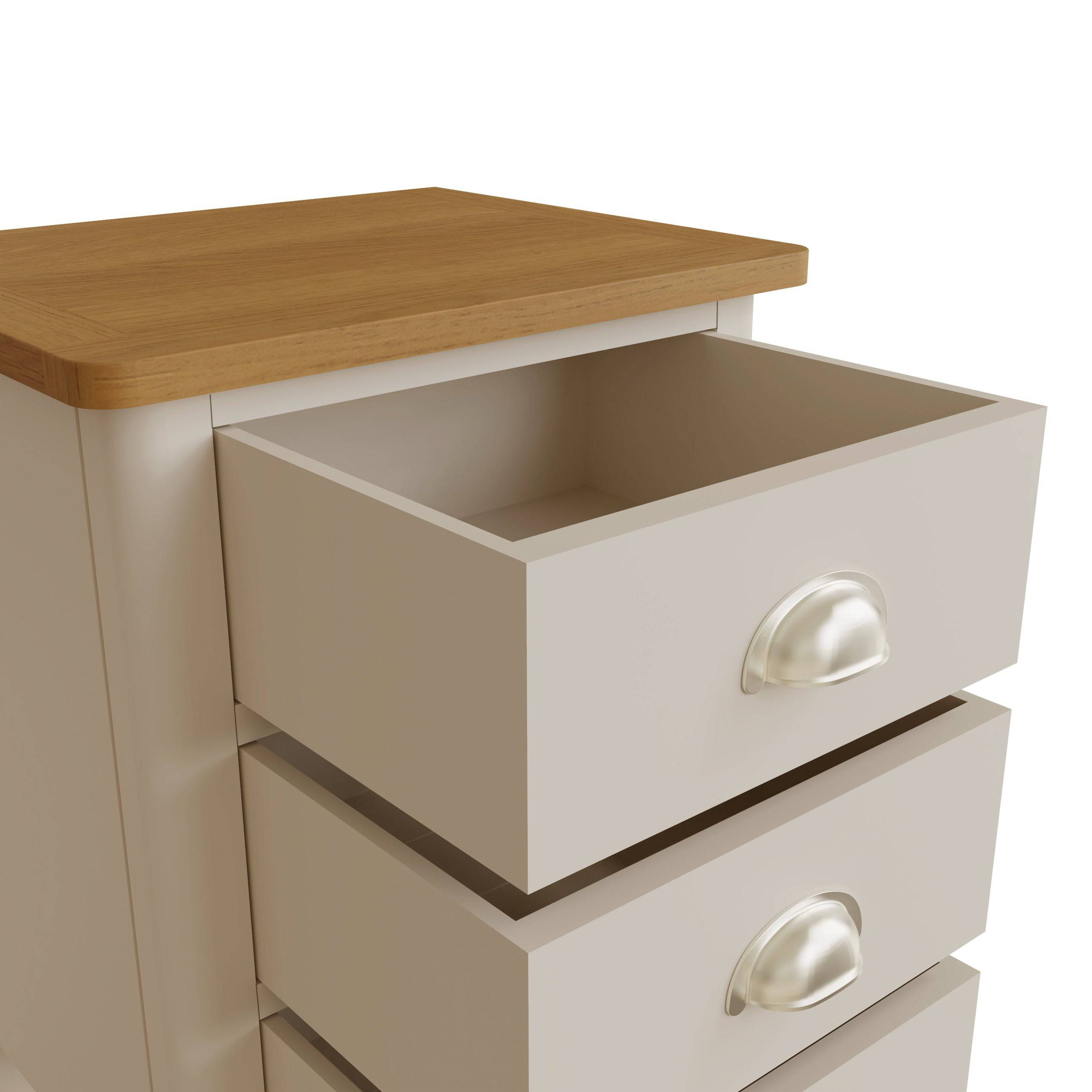 Stockholm 3 Drawer Bedside - Dove Grey - BedHut