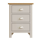 Stockholm 3 Drawer Bedside - Dove Grey - BedHut
