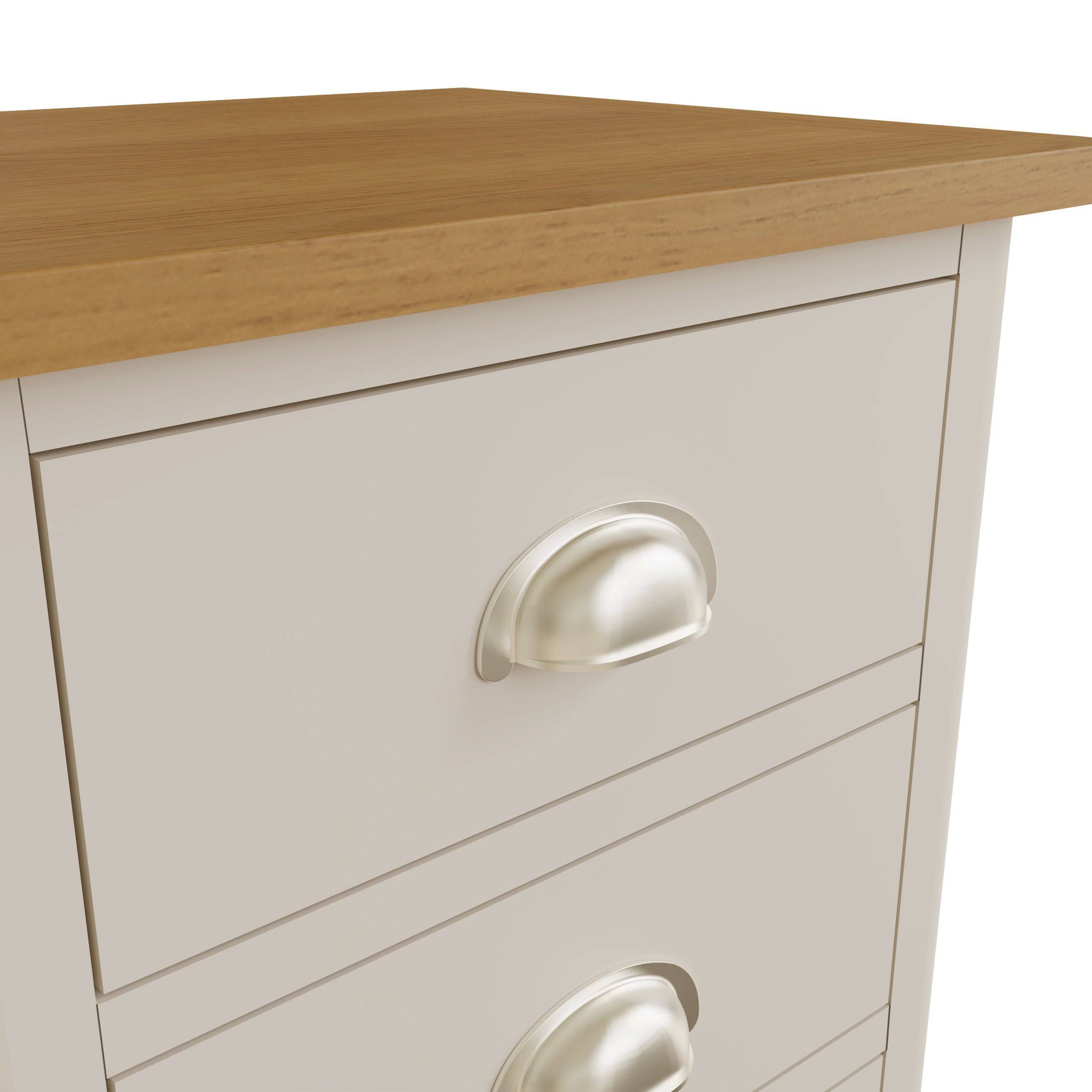 Stockholm 3 Drawer Bedside - Dove Grey - BedHut