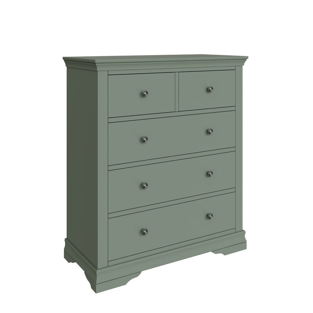 Eden 2 Over 3 Chest of Drawers - Cactus Green - BedHut