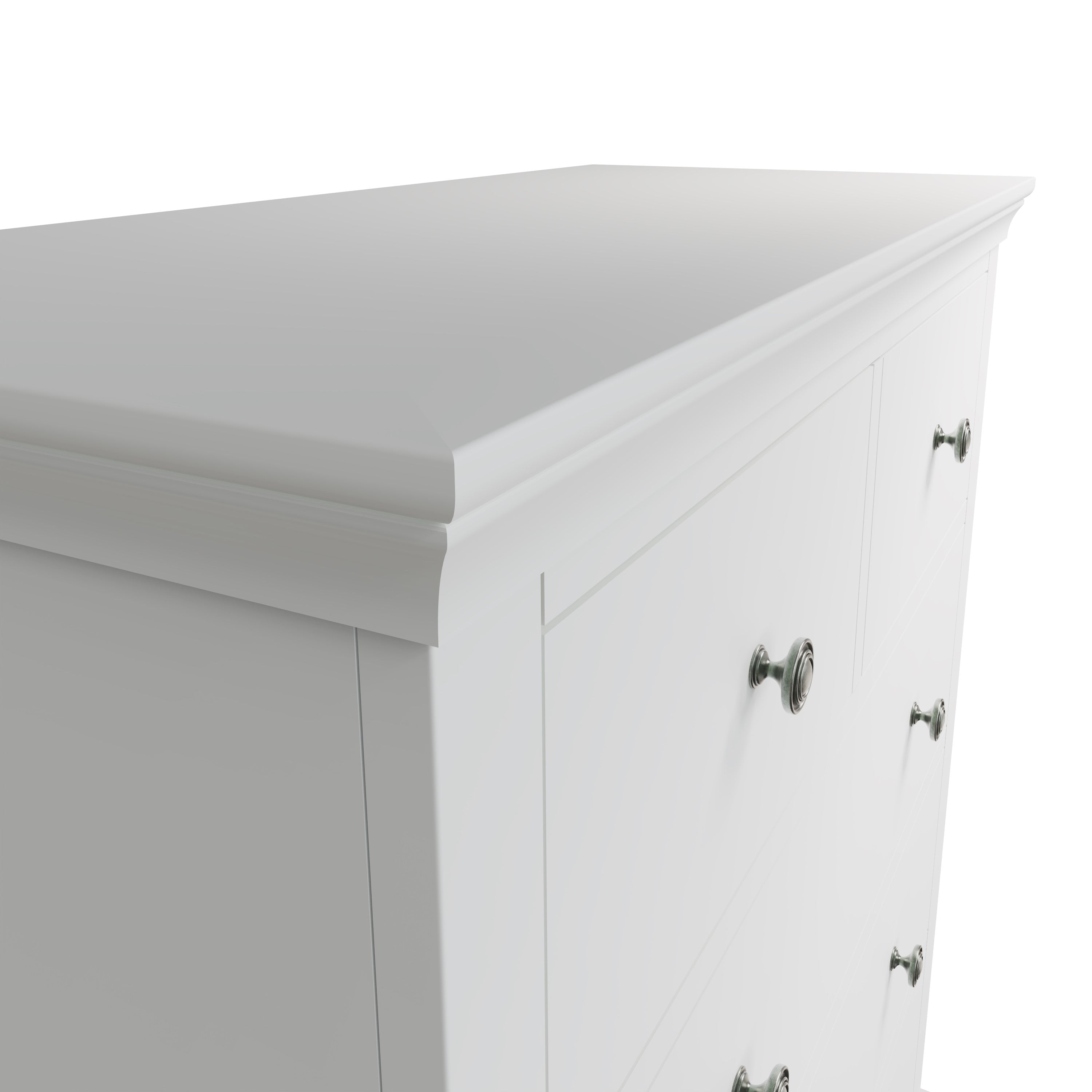 Eden 2 Over 3 Chest of Drawers - White - BedHut