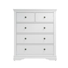 Eden 2 Over 3 Chest of Drawers - White - BedHut