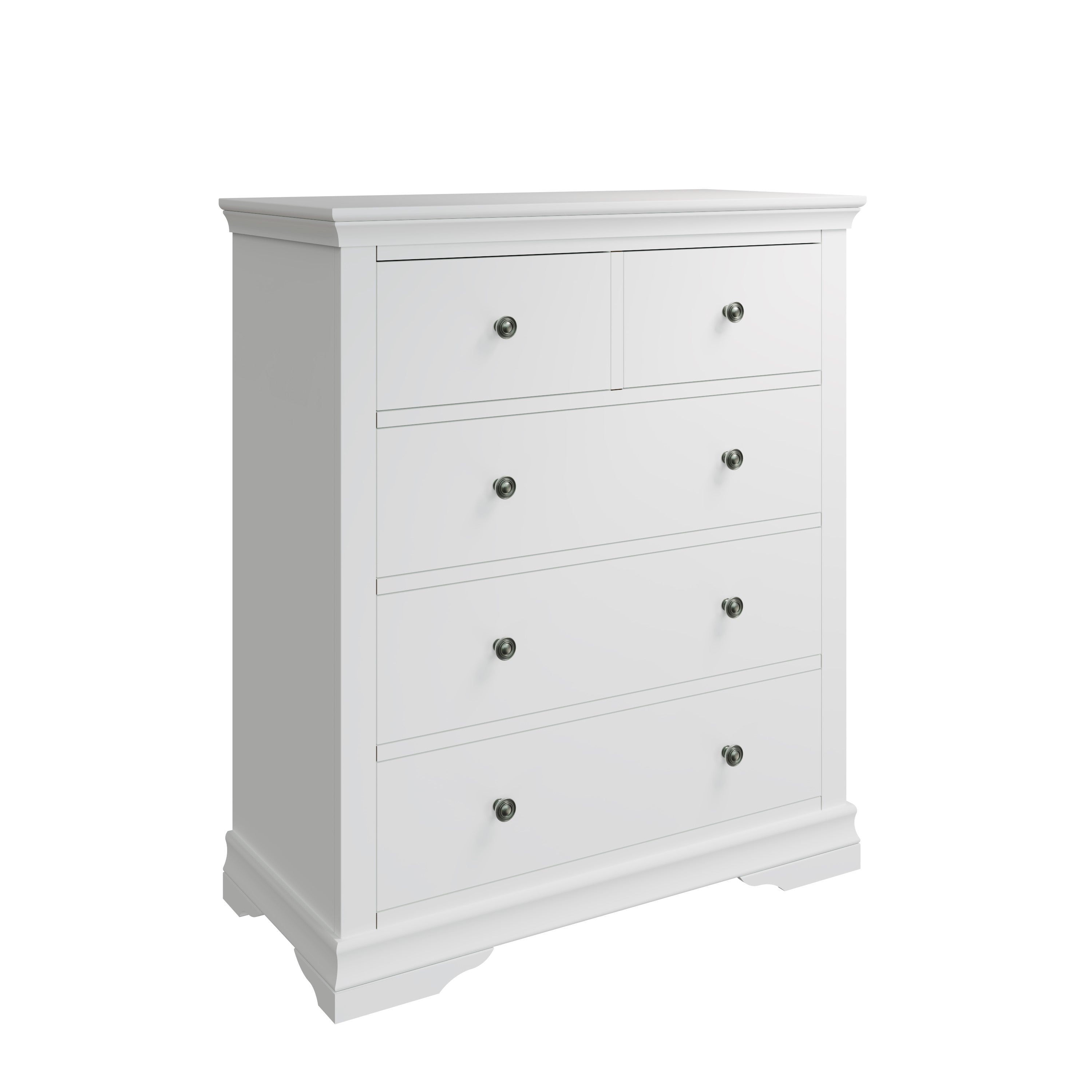 Eden 2 Over 3 Chest of Drawers - White - BedHut