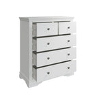 Eden 2 Over 3 Chest of Drawers - White - BedHut