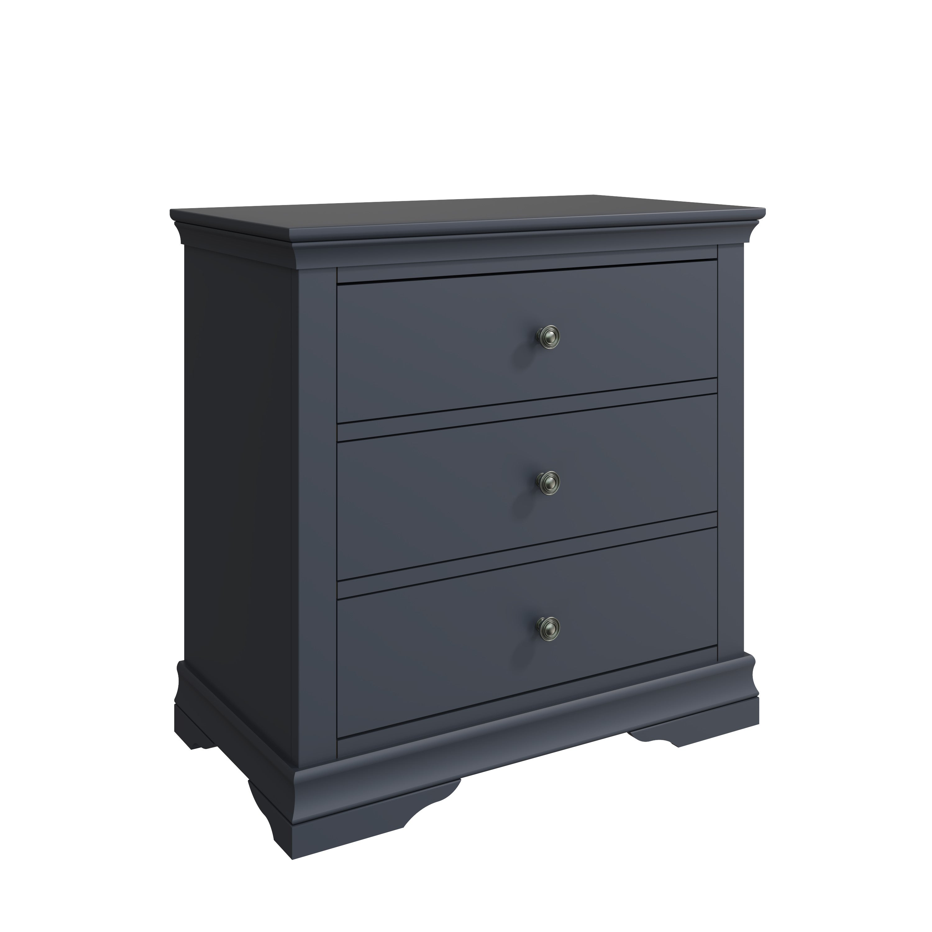Eden 3 Drawer Chest - Midnight Grey - BedHut