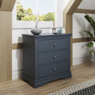 Eden 3 Drawer Chest - Midnight Grey - BedHut