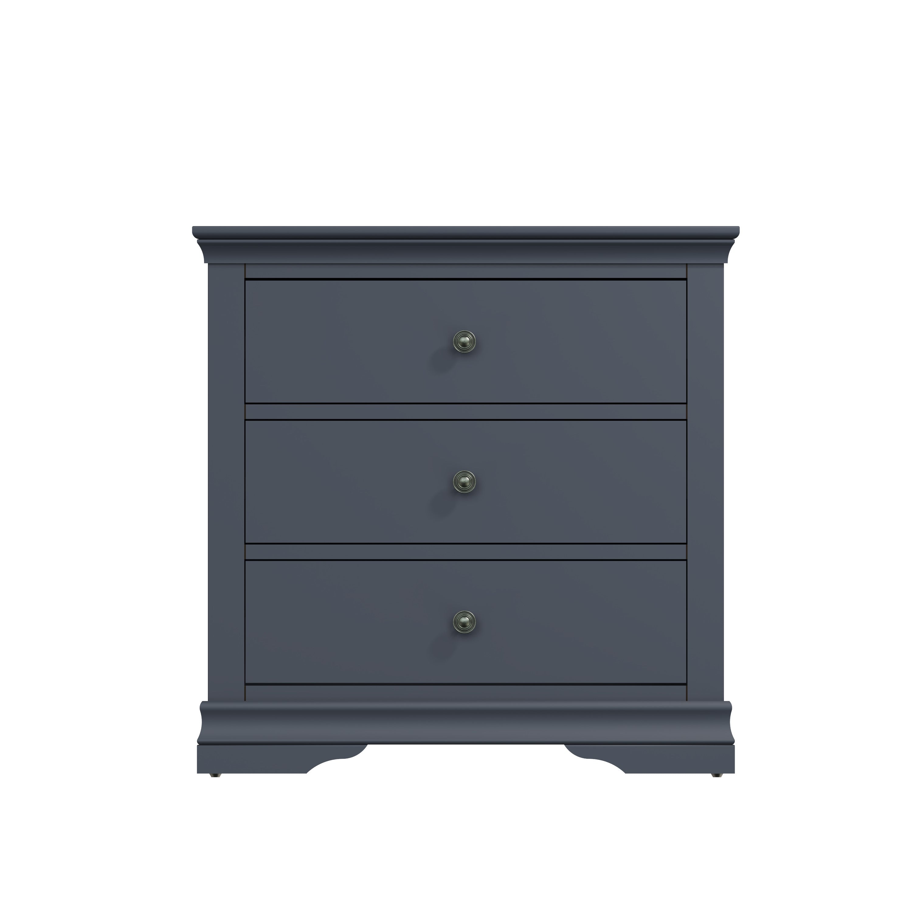 Eden 3 Drawer Chest - Midnight Grey - BedHut