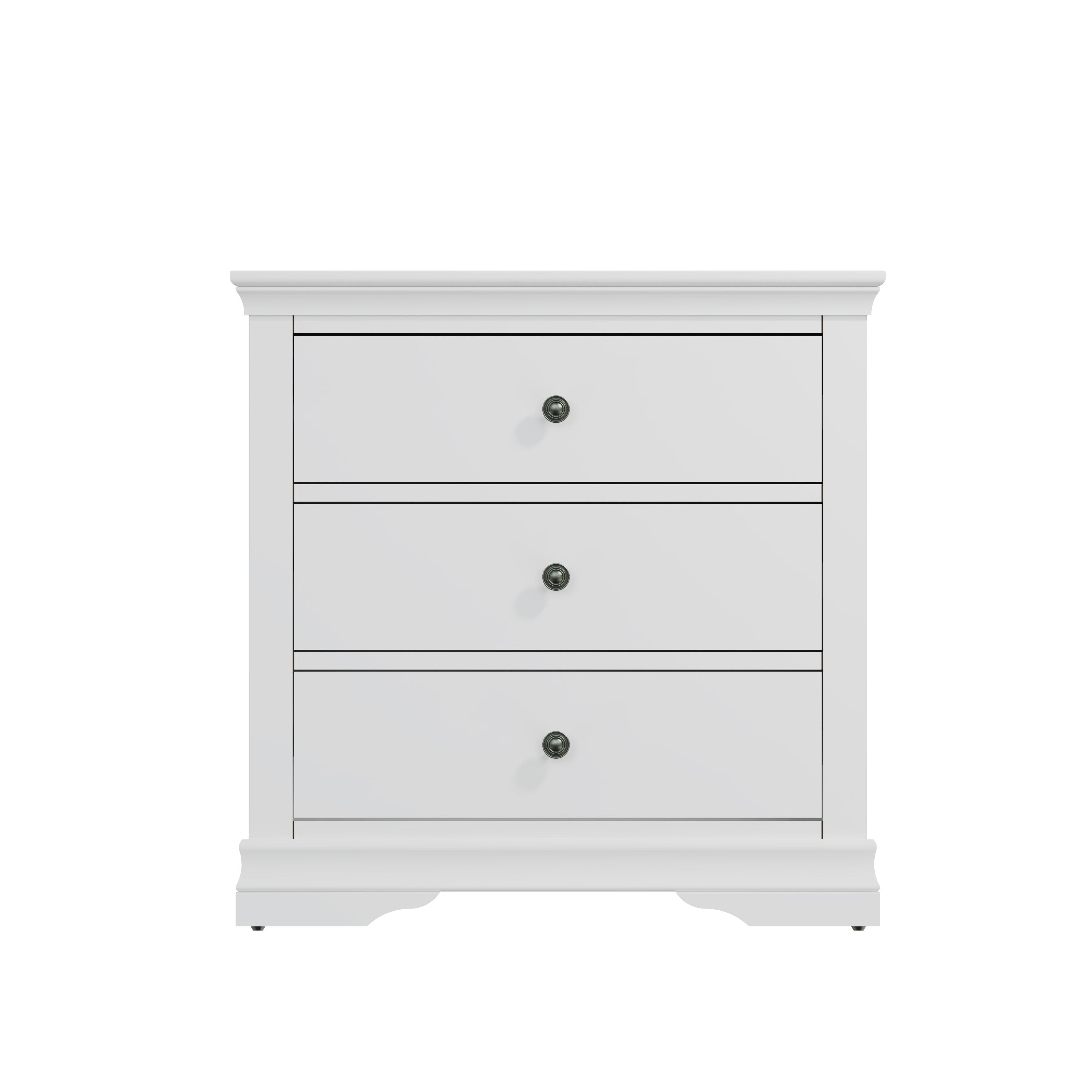 Eden 3 Drawer Chest - White - BedHut