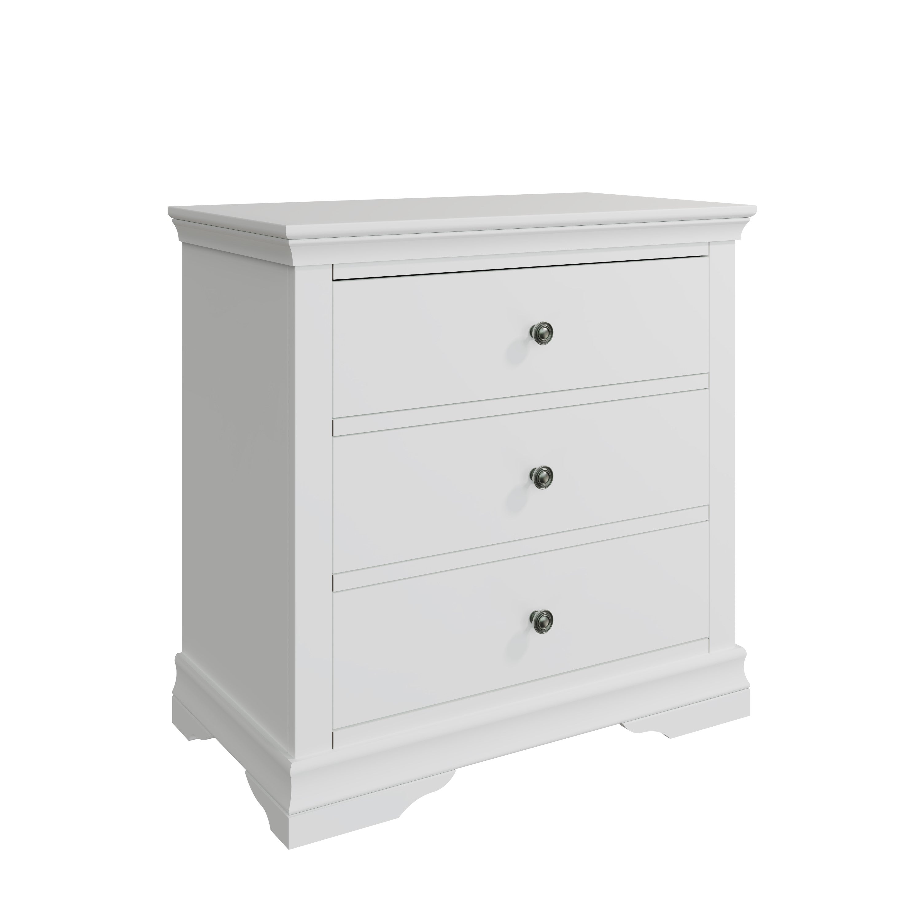 Eden 3 Drawer Chest - White - BedHut