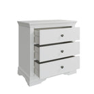 Eden 3 Drawer Chest - White - BedHut