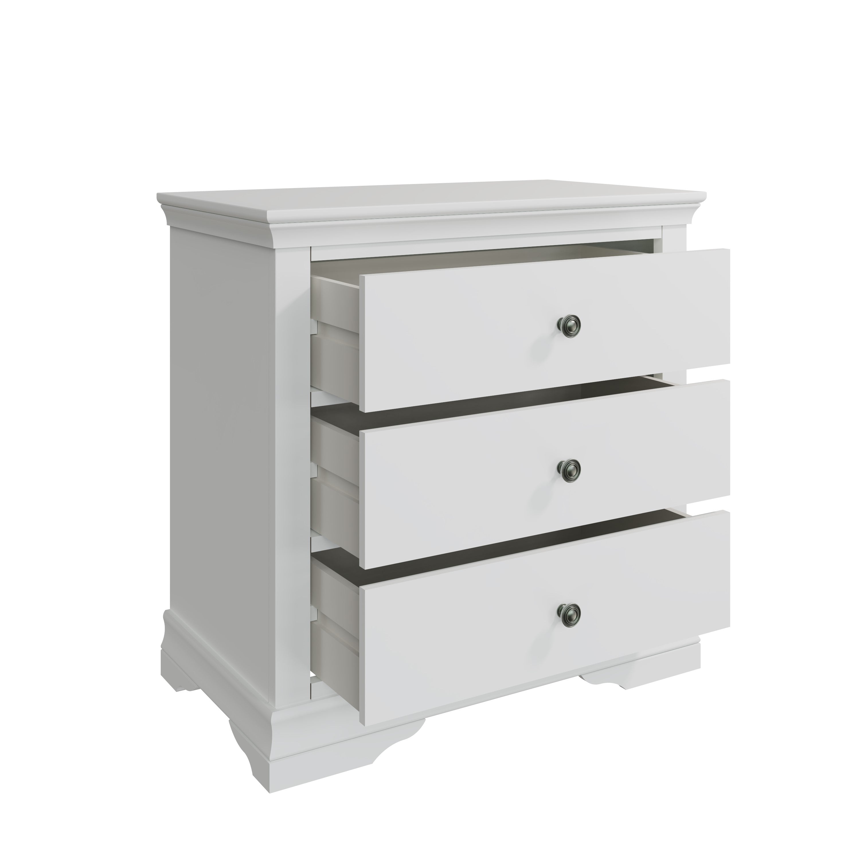 Eden 3 Drawer Chest - White - BedHut