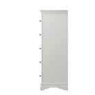 Eden 5 Drawer Wellington - White - BedHut