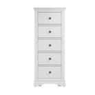 Eden 5 Drawer Wellington - White - BedHut