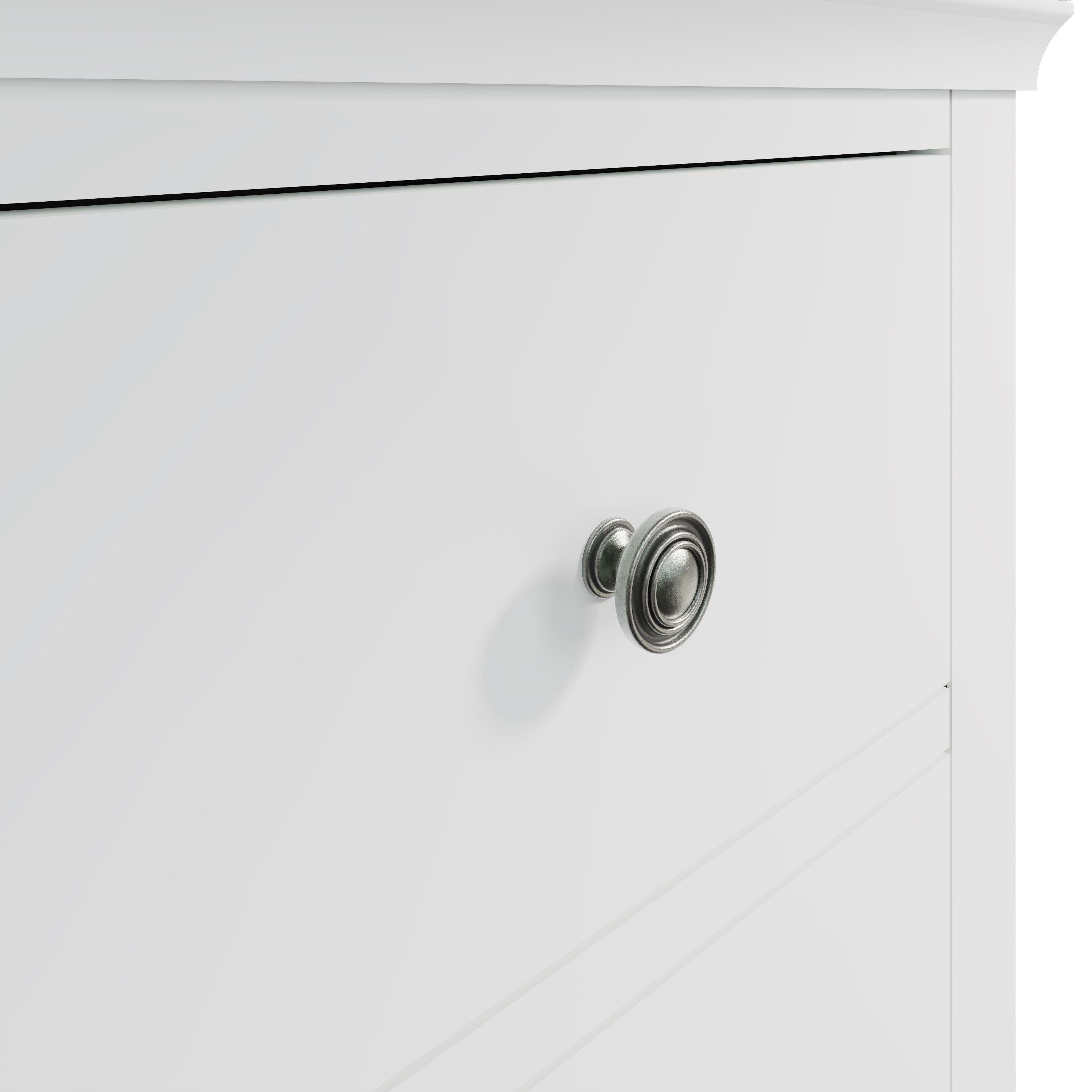 Eden 5 Drawer Wellington - White - BedHut