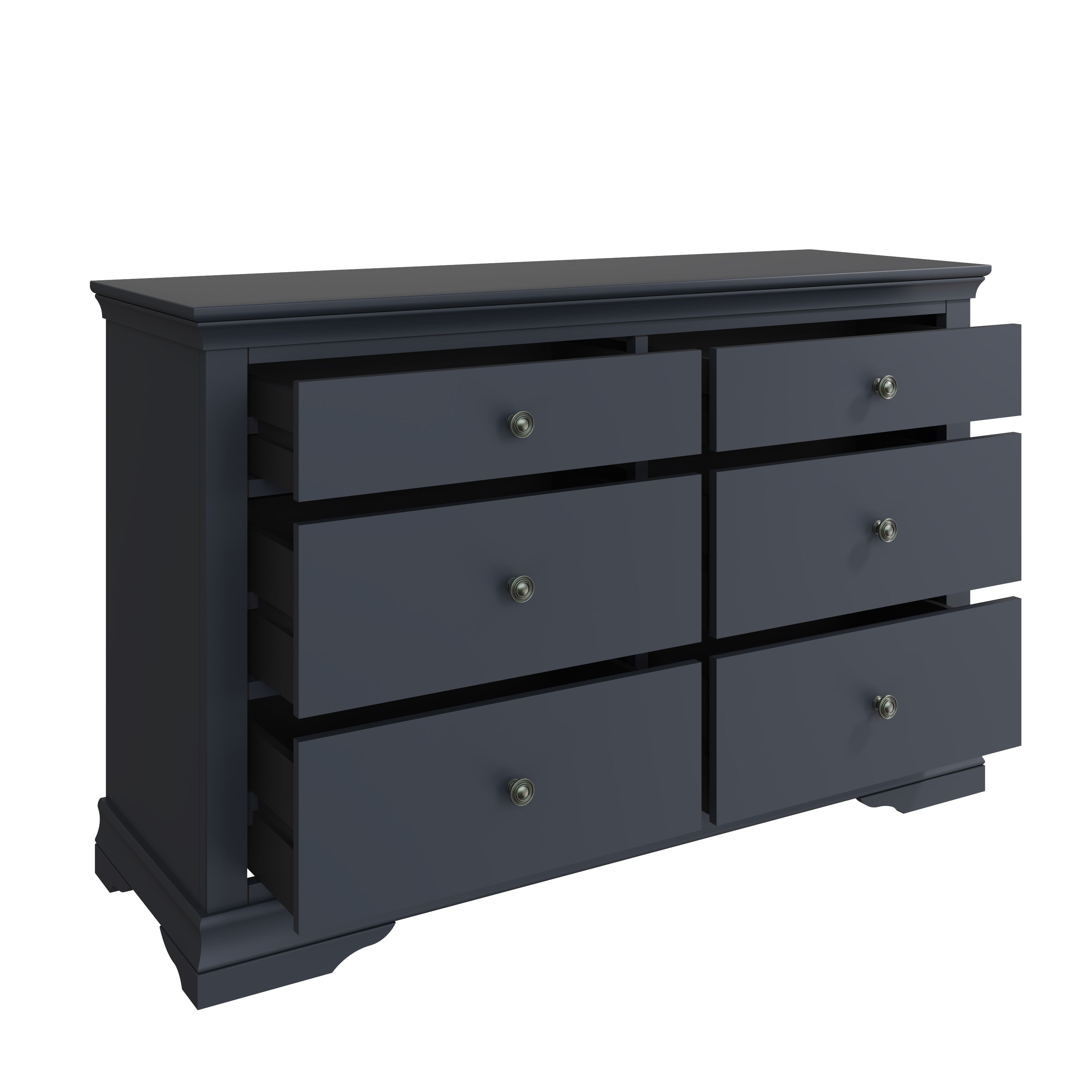 Eden 6 Drawer Chest - Midnight Grey - BedHut