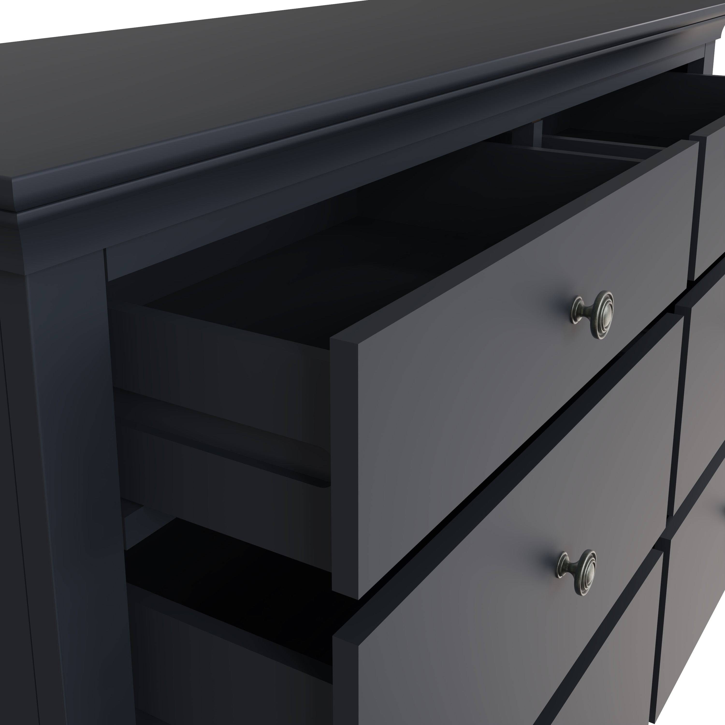 Eden 6 Drawer Chest - Midnight Grey - BedHut