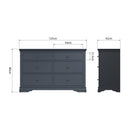 Eden 6 Drawer Chest - Midnight Grey - BedHut
