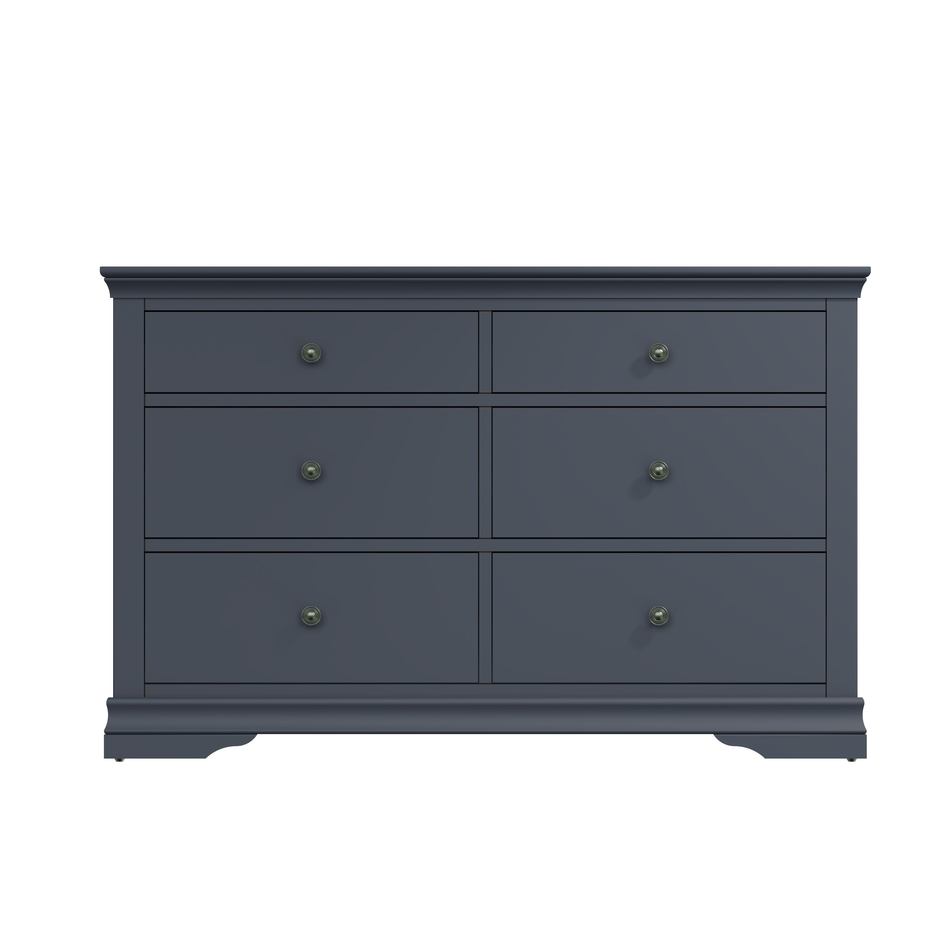 Eden 6 Drawer Chest - Midnight Grey - BedHut