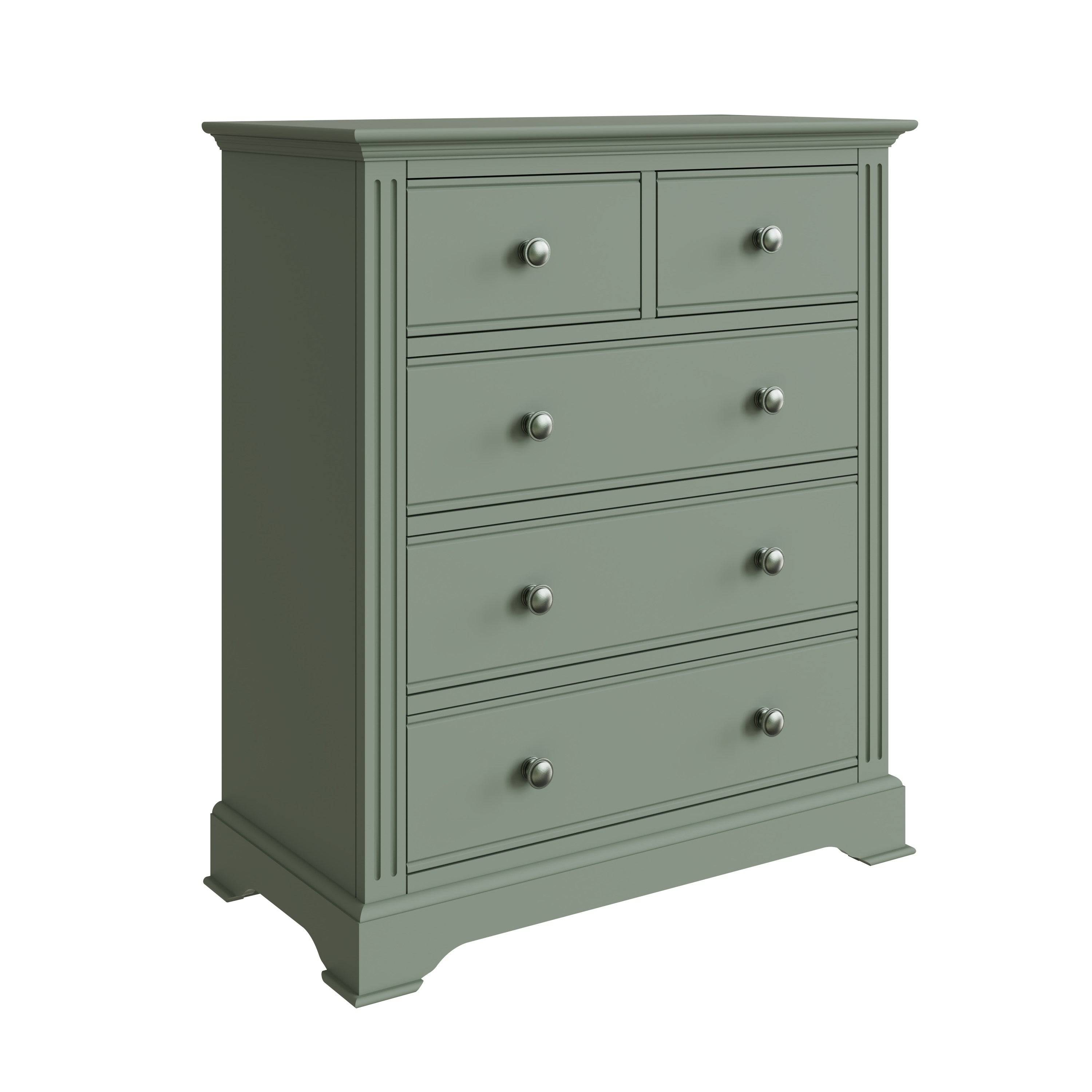 Starlight 2 Over 3 Chest of Drawers - Cactus Green - BedHut