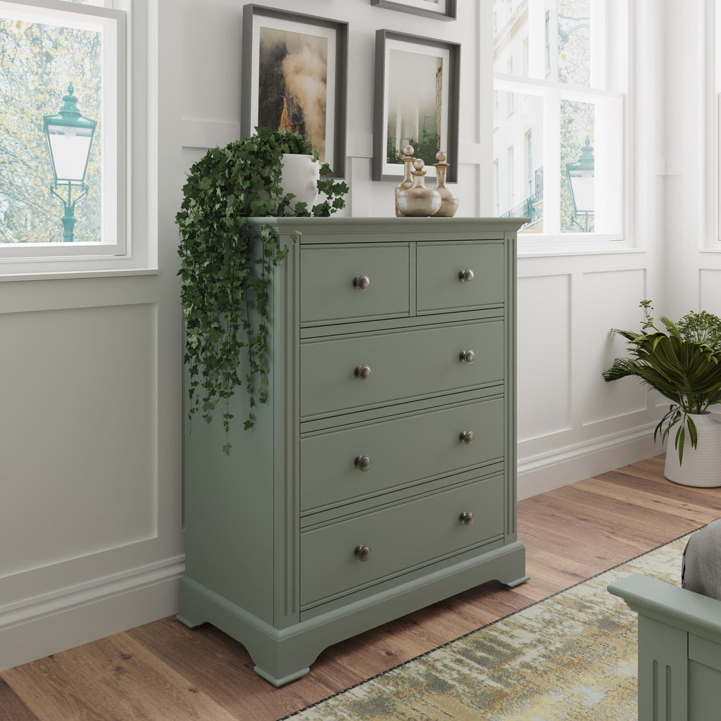 Starlight 2 Over 3 Chest of Drawers - Cactus Green - BedHut