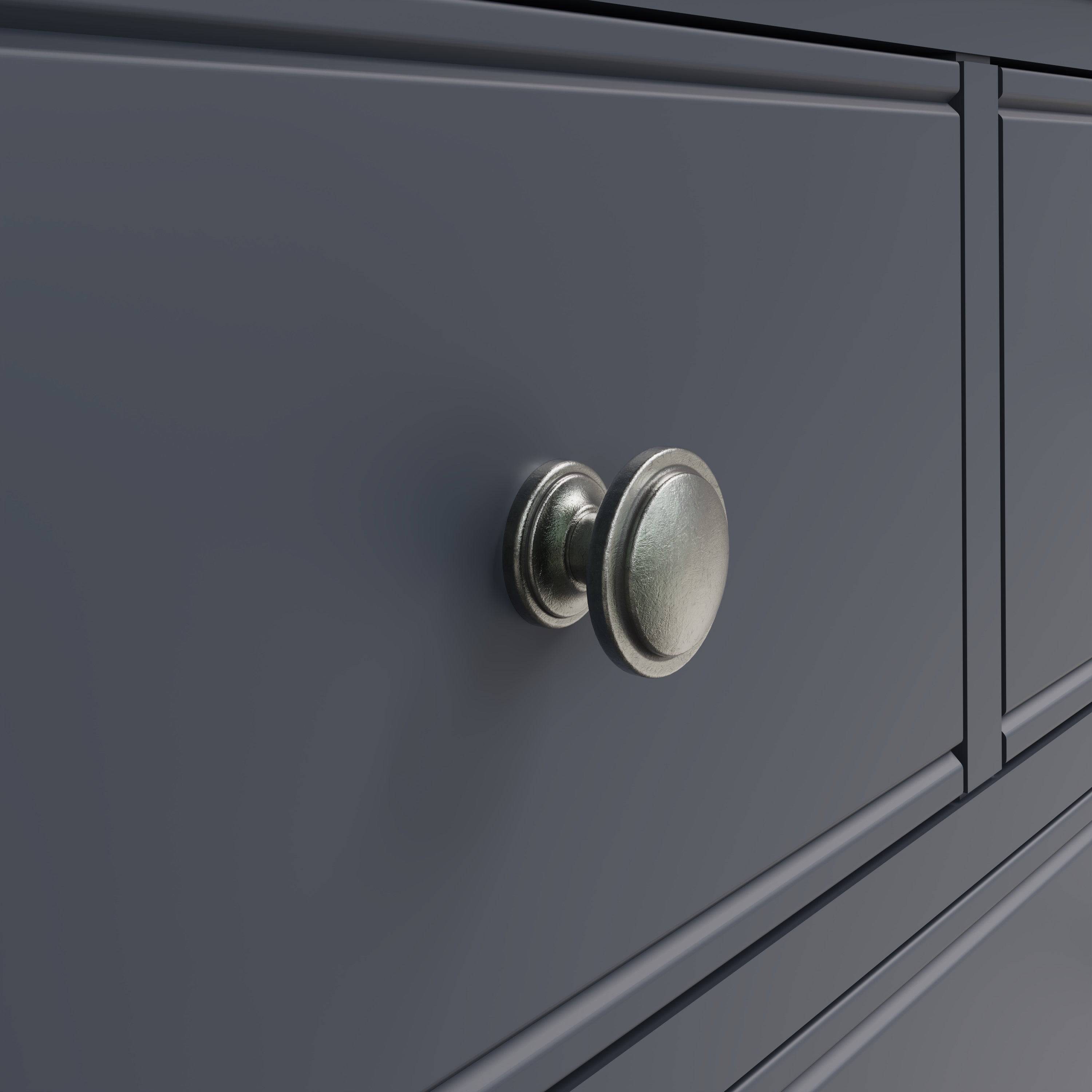Starlight 2 Over 3 Chest of Drawers - Midnight Grey - BedHut