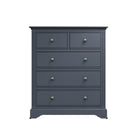 Starlight 2 Over 3 Chest of Drawers - Midnight Grey - BedHut
