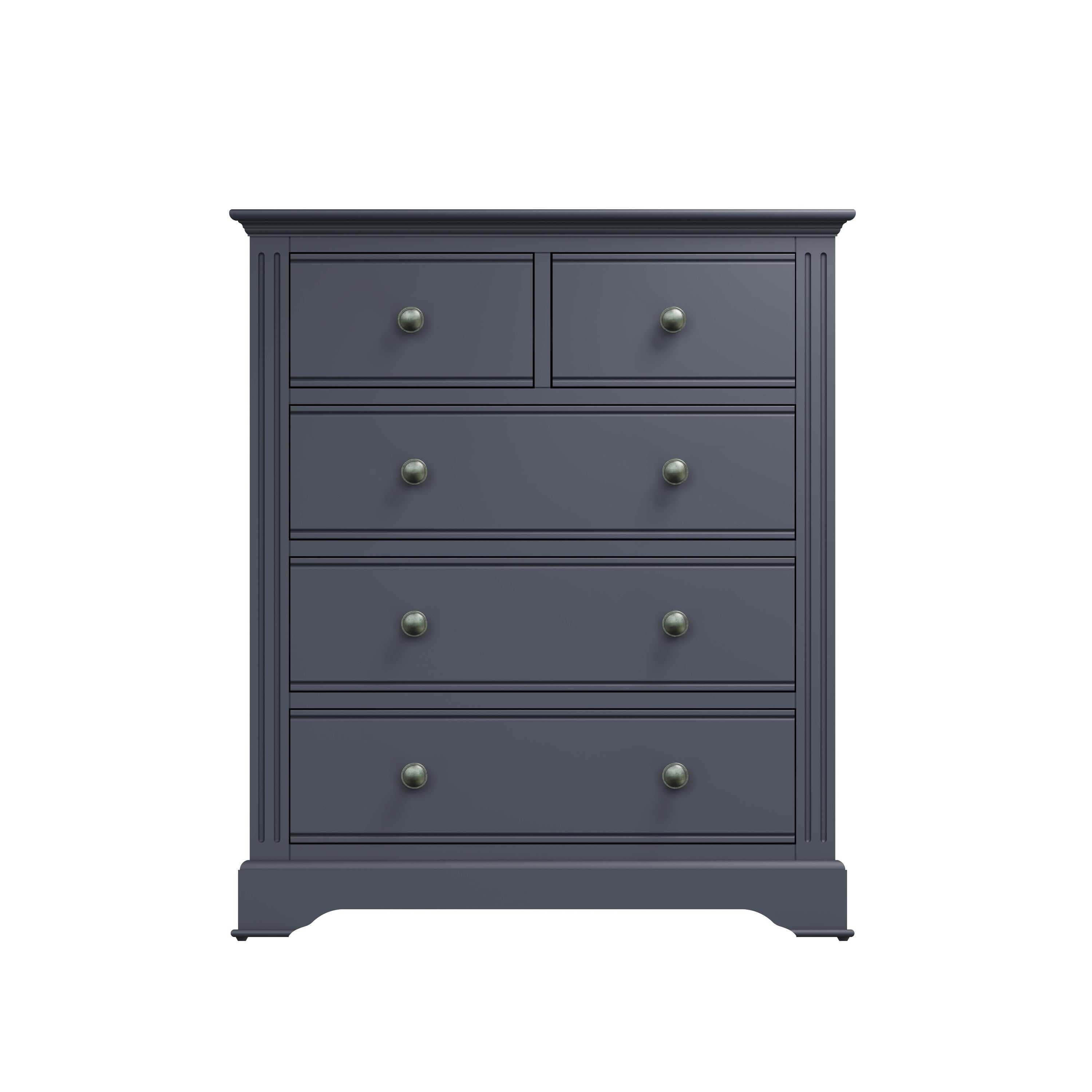 Starlight 2 Over 3 Chest of Drawers - Midnight Grey - BedHut