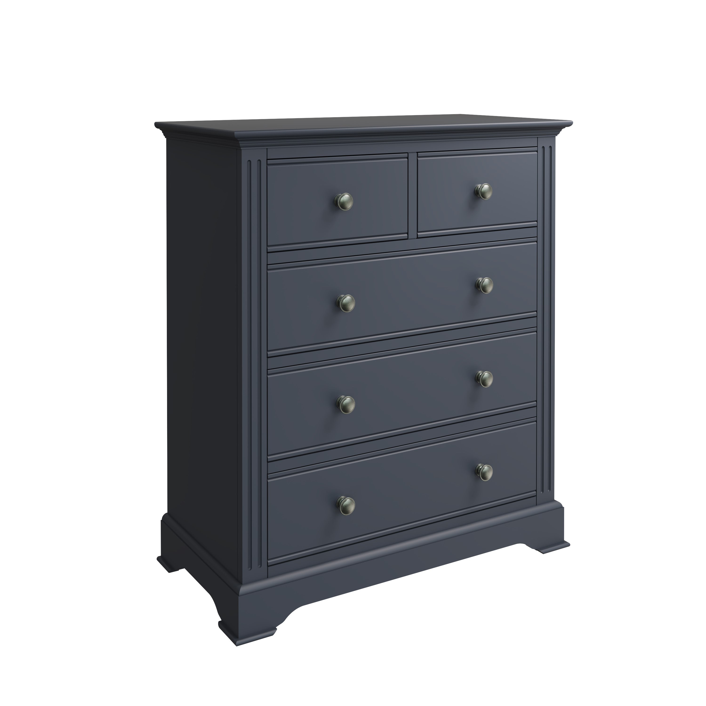 Starlight 2 Over 3 Chest of Drawers - Midnight Grey - BedHut