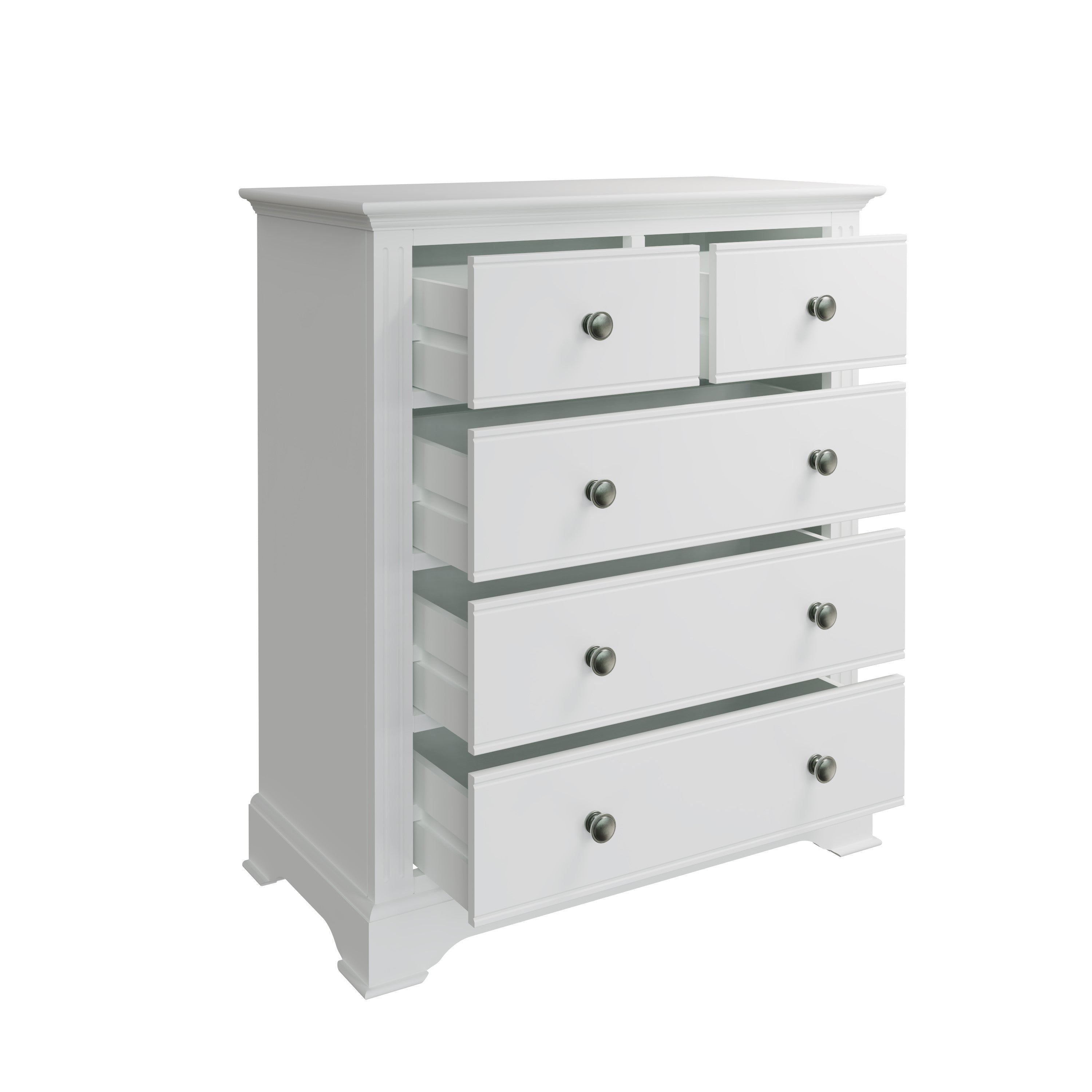 Starlight 2 Over 3 Chest of Drawers - White - BedHut