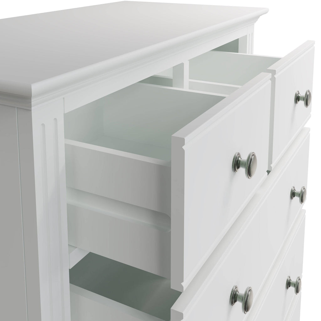 Starlight 2 Over 3 Chest of Drawers - White - BedHut