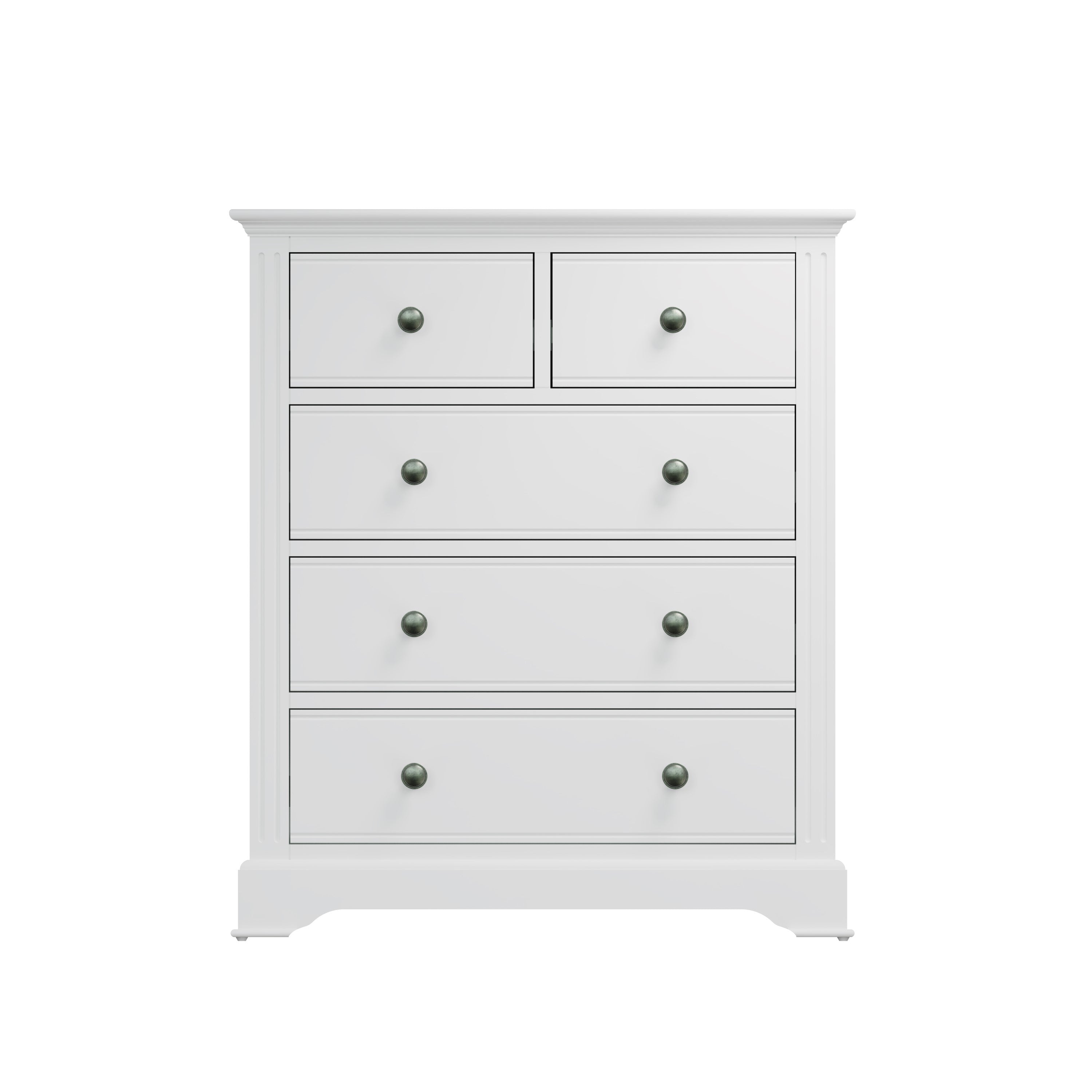 Starlight 2 Over 3 Chest of Drawers - White - BedHut