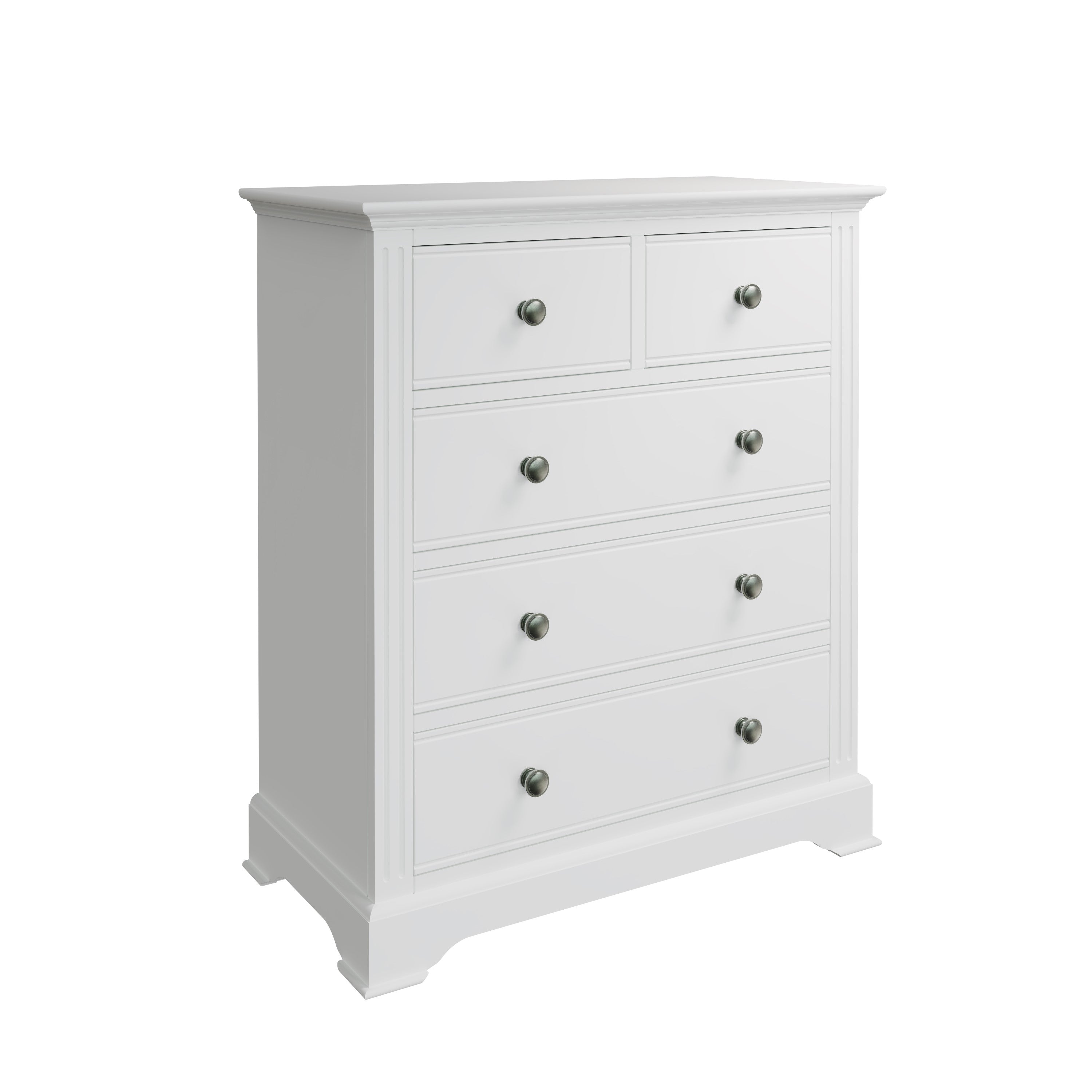 Starlight 2 Over 3 Chest of Drawers - White - BedHut