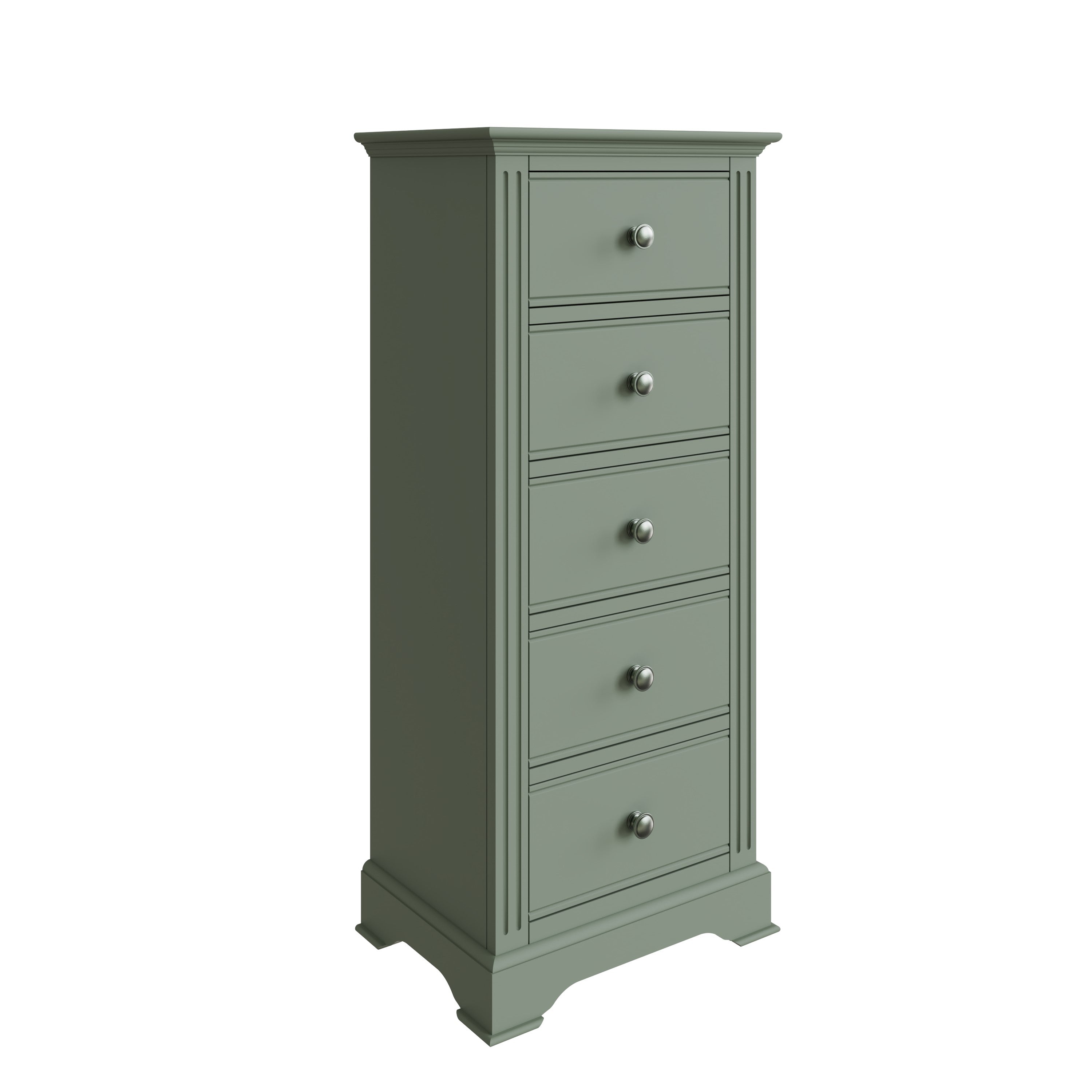 Starlight 5 Drawer Narrow Chest - Cactus Green - BedHut