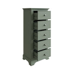 Starlight 5 Drawer Narrow Chest - Cactus Green - BedHut