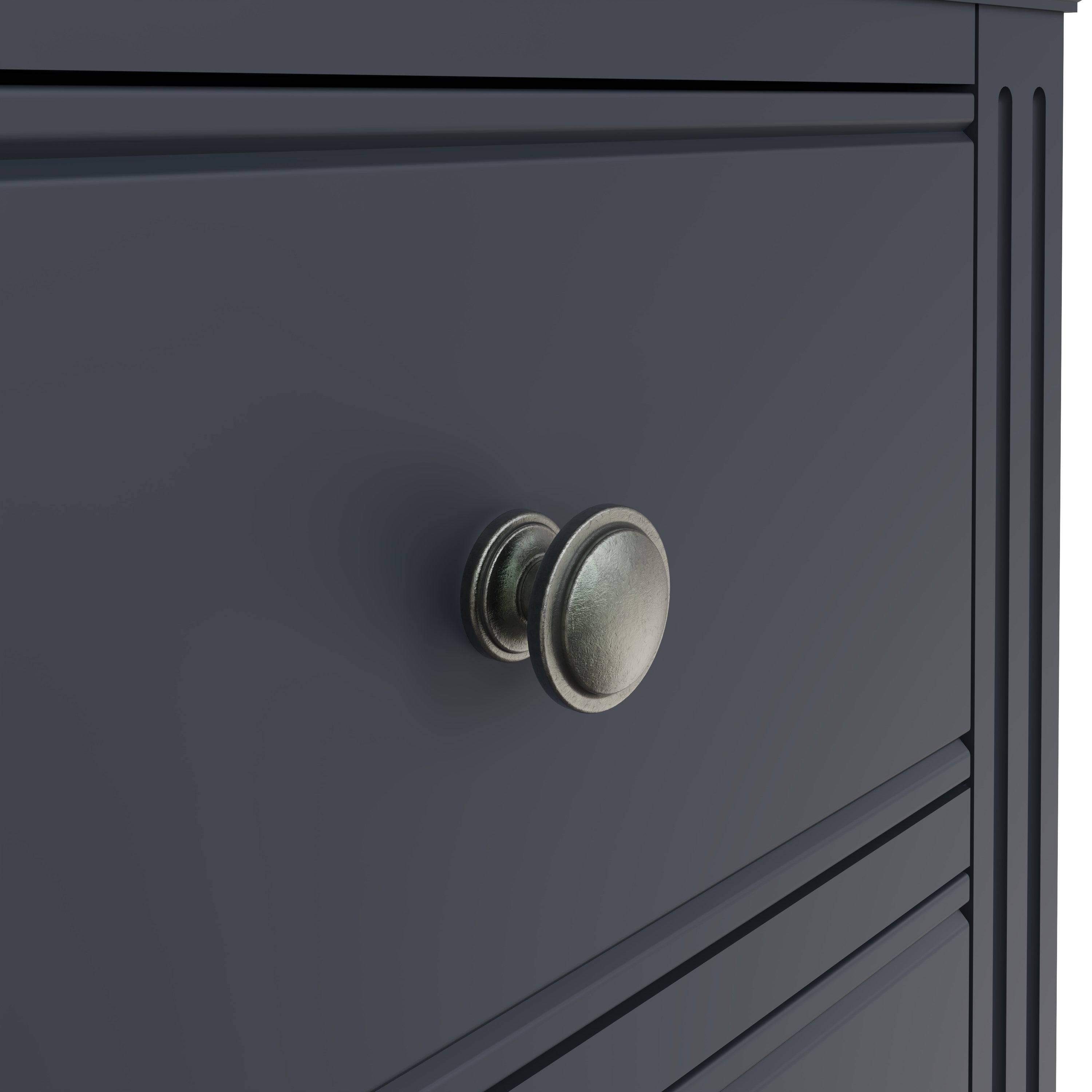 Starlight 5 Drawer Narrow Chest - Midnight Grey - BedHut