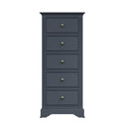 Starlight 5 Drawer Narrow Chest - Midnight Grey - BedHut